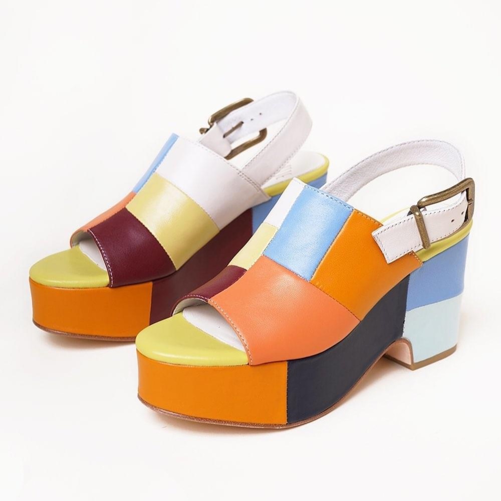 Charlotte Stone “Elena” platform heels worn once size 10
